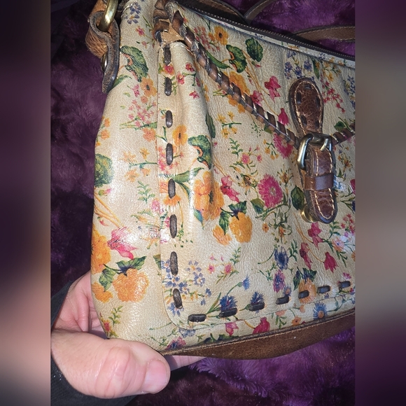 PATRICIA NASH EMELINE CROSSBODY PRAIRIE ROSE ORIG LEATHER FLORAL - Picture 12 of 16